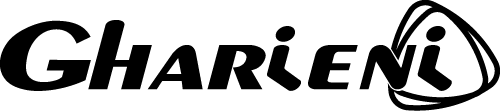 Logo der Firma Gharieni in schwarz.